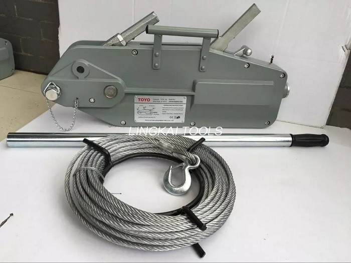 Tirfor altzairuzko alanbre soka eskua winch hoist alanbre soka altxatzeko