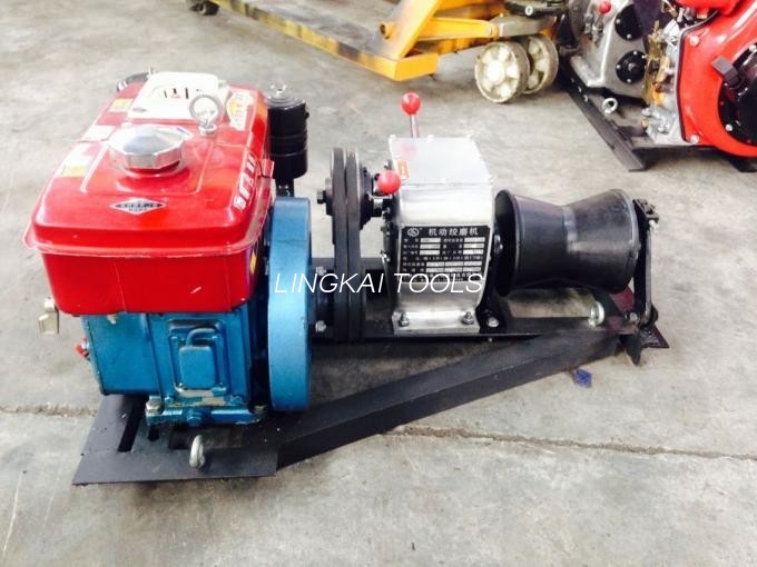 Kable eramangarria Winch Puller forma zilindrikoa urez hoztutako diesel motorrekin