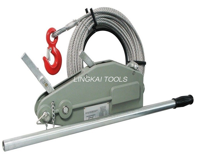 4 T eskuzko kablea Winch Tiratzeko Makina / Tirfor Winch 20M Alanbre Sokarekin