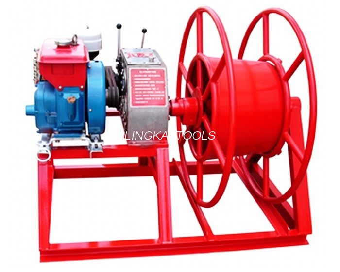 3600 rpm abiadura 5 tonako potentzia-erulkari Winch alanbrea hartu GX160 gasolina motorrekin