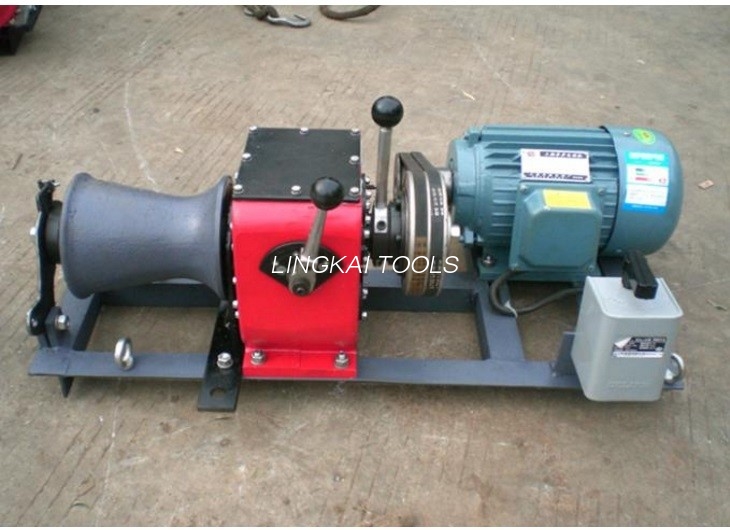 Argi txikia 1 tonako kablea Winch Puller Alanbre soka tiratzen Winch 2.2KW Eletro Motor