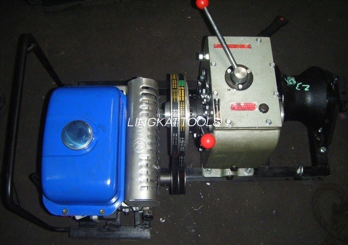 200 kg Abiadura Handiko Kable Polea Makina Gasolina / Gasolina Elikatzen duen Winch 5 Ton