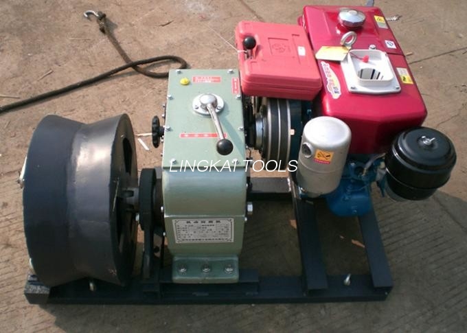 Alderantzizko Kable Winch Puller, Ur hoztutako Diesel Motorrekin Linea Eraikuntzan