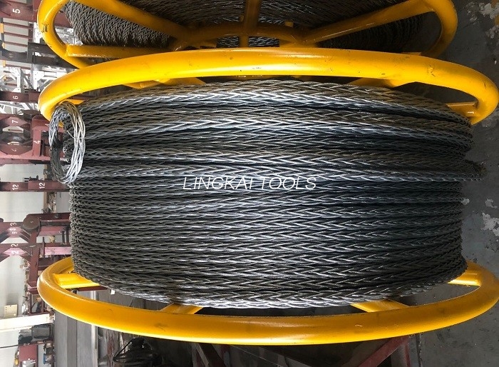 18 mm-ko altzairuzko alanbre-soka bihurritzearen kontrako bi eroaleetarako