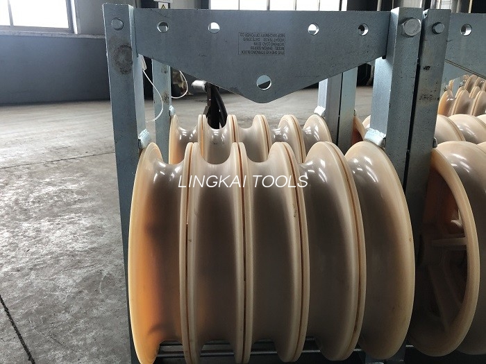 660 mm-ko diametro handiko gurpilak gurpilak alanbre eroaleak txirrika hari-blokea