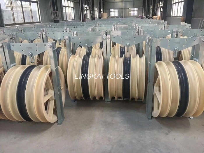 Pertsonalizatutako Kable Polea Bloke Nylon Sheave Polea 1-3 Sheave 1160 mm-ko diametroa